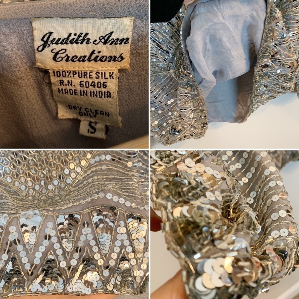 Vintage Judith Ann Creations Sparkly Hand-Sequined Top - Picture 5 of 8